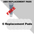 Replacement Gel Pads 6 Pcs - ABS Stimulator Gel Pads