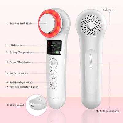 Facial Massager For Tightening, Anti Aging, Wrinkles And Blackhead Removal