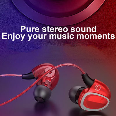HIFI Earphone Dual Dynamic Driver 3.5MM Headphone