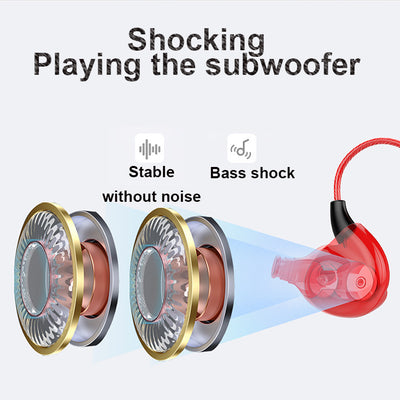 HIFI Earphone Dual Dynamic Driver 3.5MM Headphone