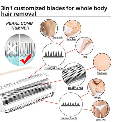 Bikini Trimmer For Whole Body With USB Charging And LCD Display