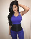 Steel Boned Black Latex Waist Trainer