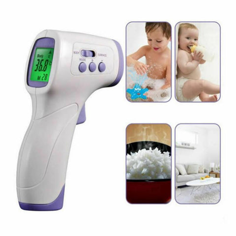 In Stock No Contact IR Digital Forehead Thermometer - For Adults or Kids